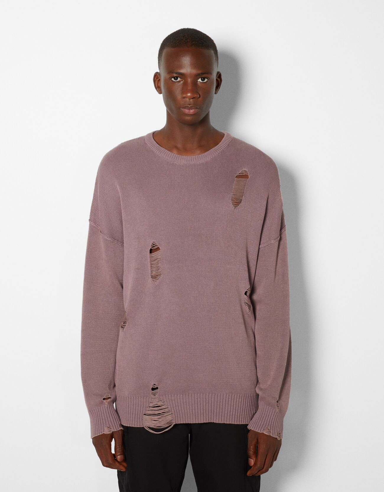 Faded effect ripped sweater - Sweaters 