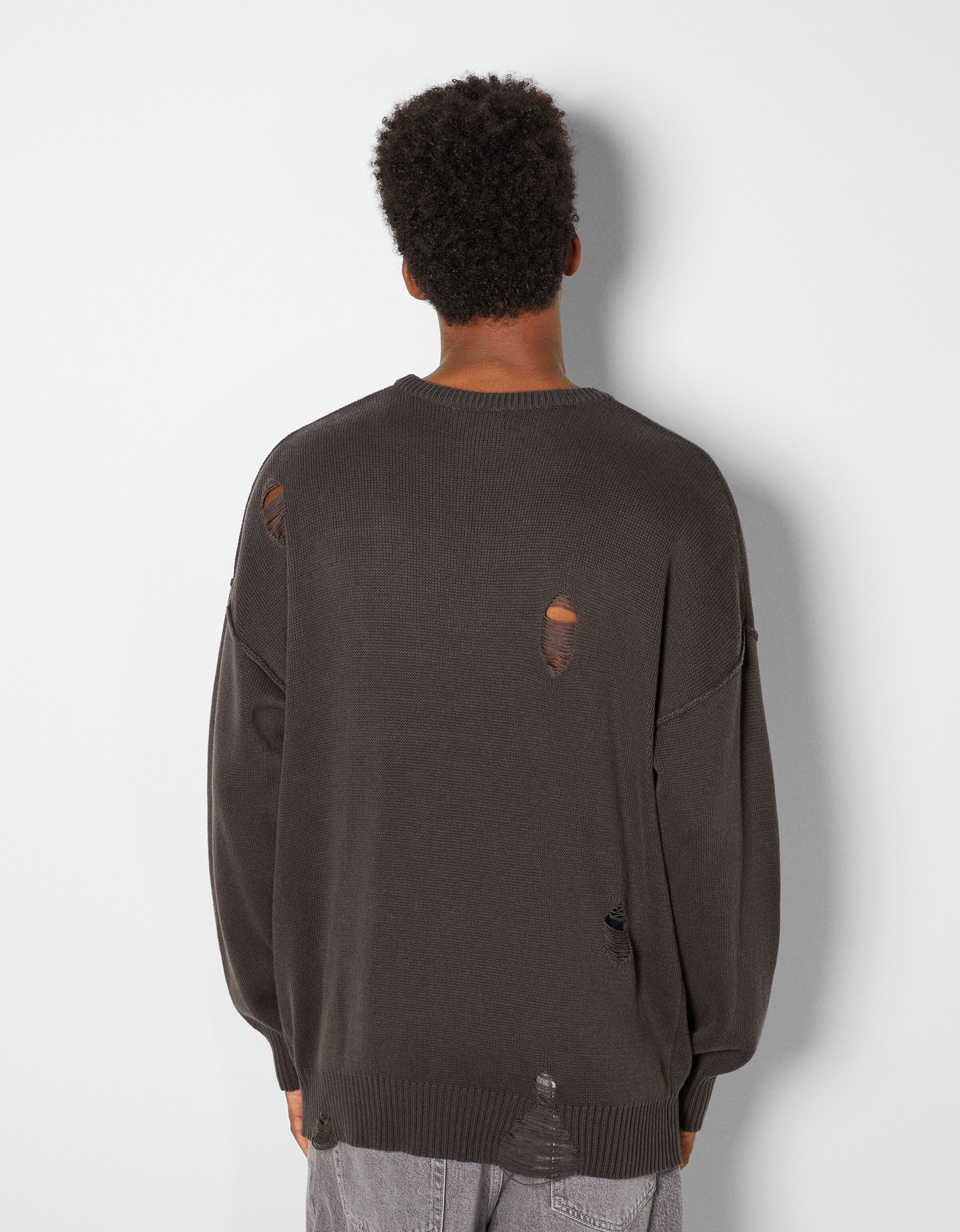 Faded effect ripped sweater - Sweaters 