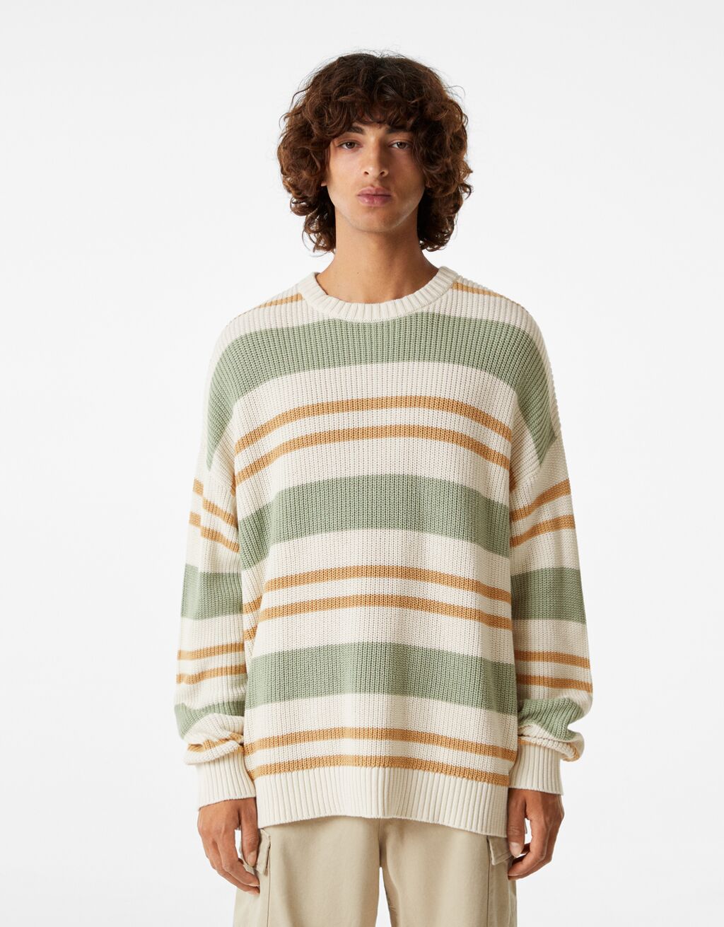 Pullover mit horizontalem Streifen