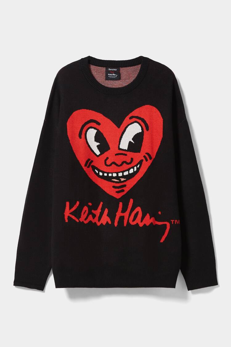 Sweter bergambar Keith Haring