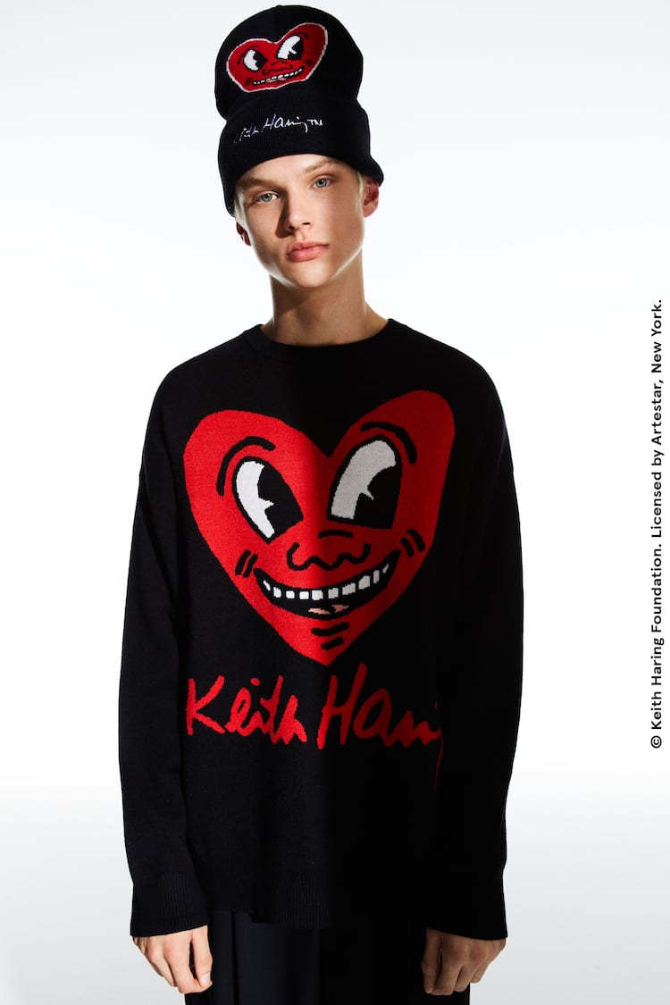 Pullover mit Keith-Haring-Print