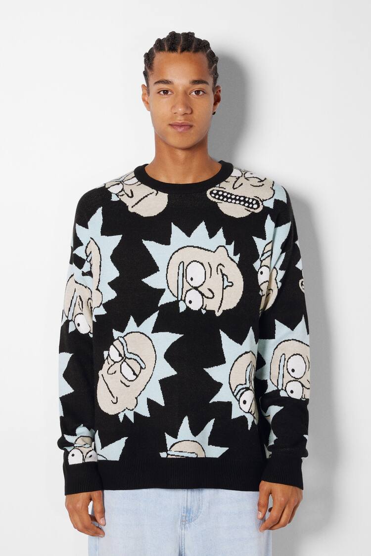 Rick & Morty print sweater