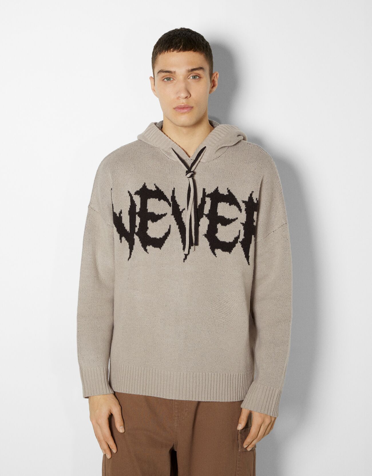 Hoodie sweater with Gothic print - Man 