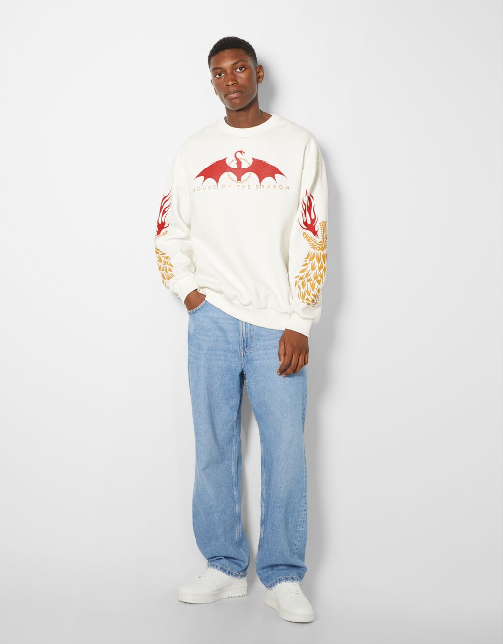 Oversize round neck House of Dragons sweatshirt