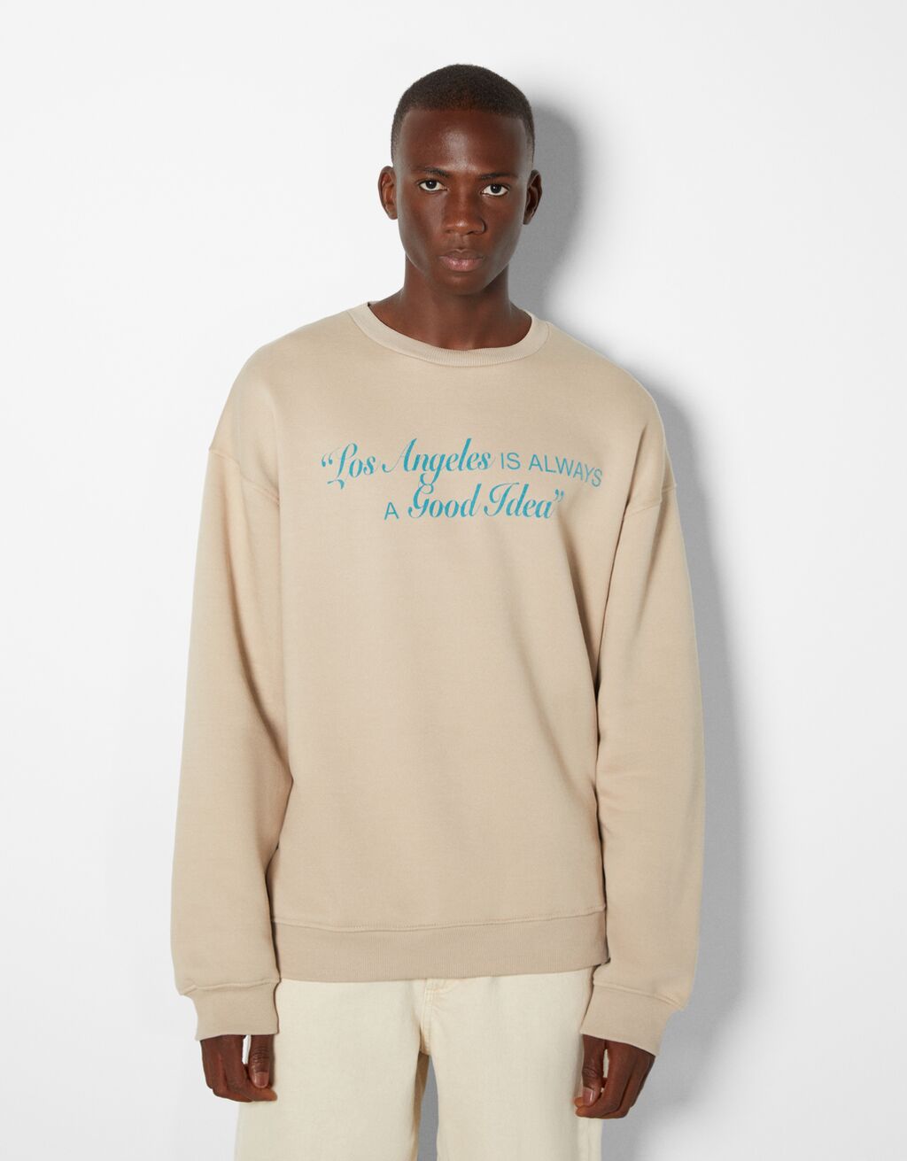 Sweatshirt met print en ronde hals