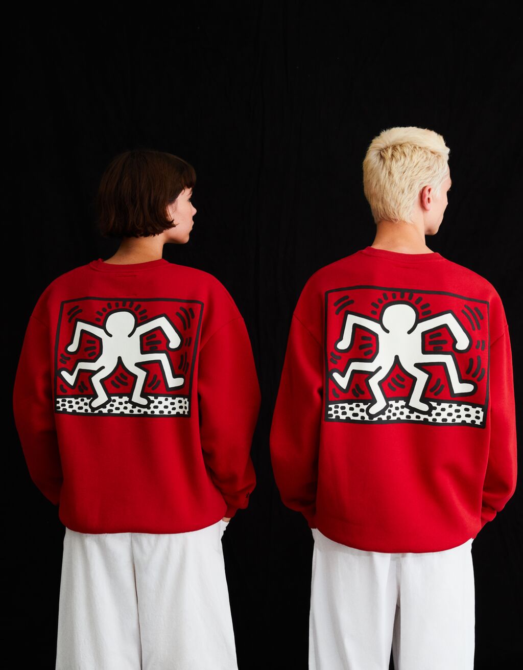 Sweatshirt decote redondo estampado Keith Haring