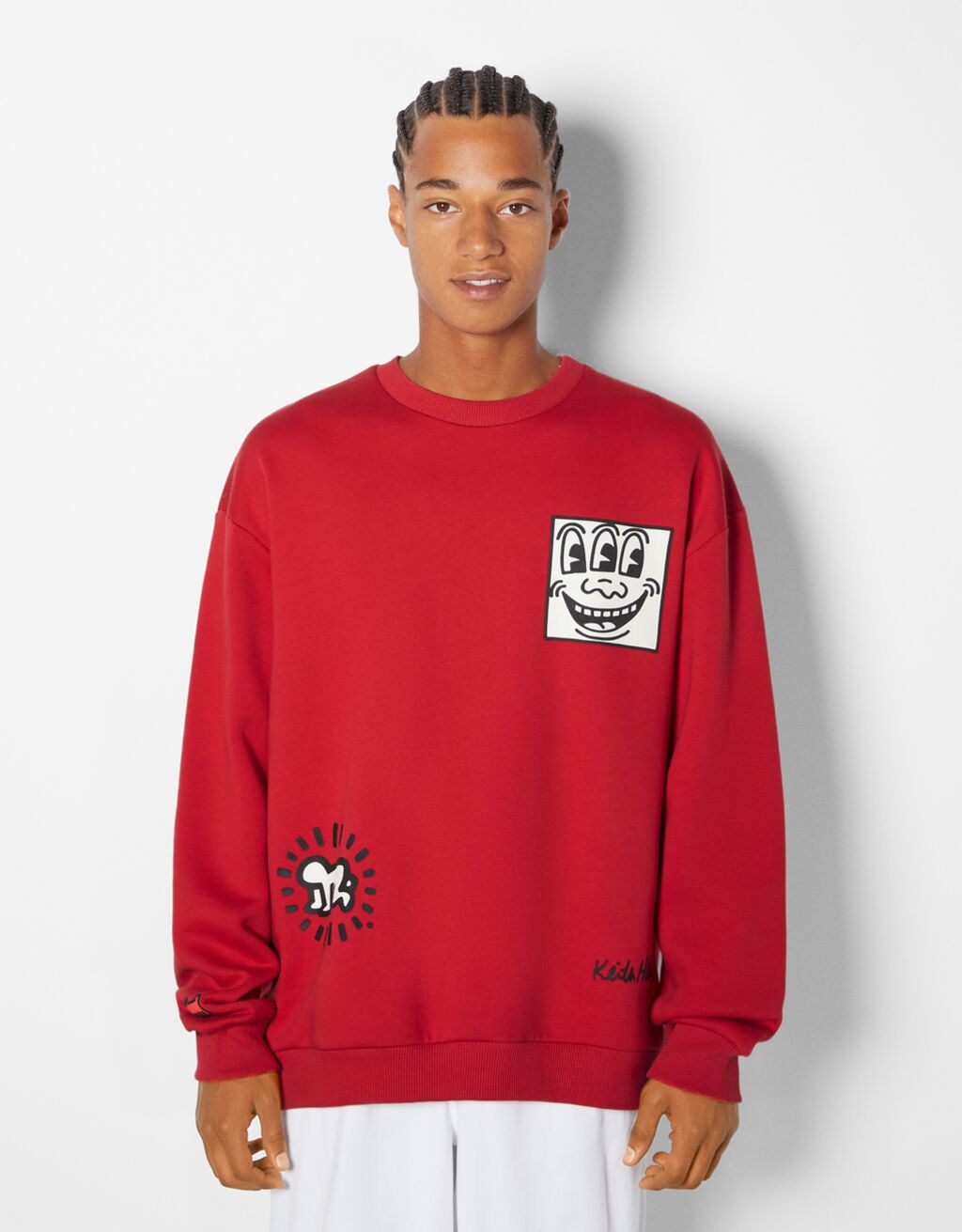 Crew-neck sweatshirt with Keith Haring 