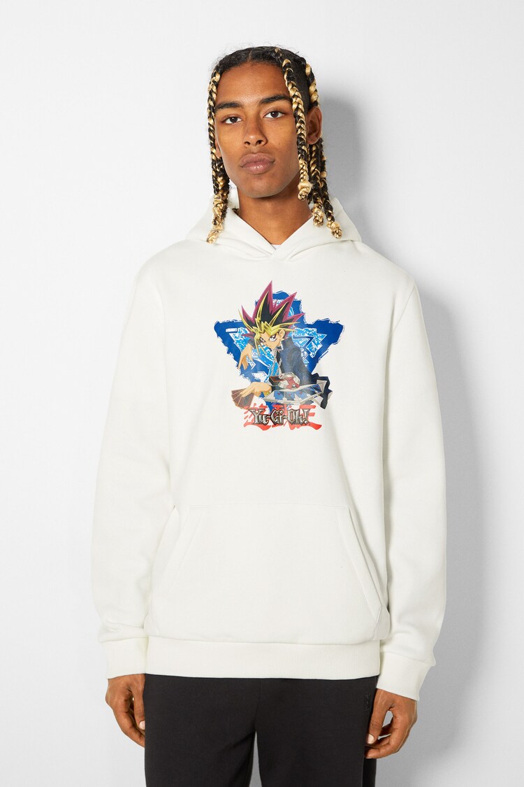 Easy fit hoodie with a Yu-Gi-Oh! print