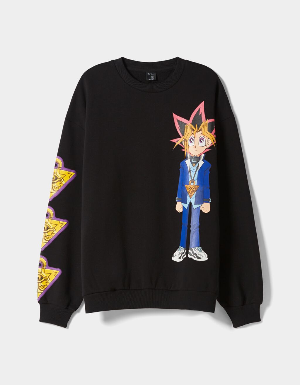 Oversize-Sweatshirt mit Rundausschnitt und Yu-Gi-Oh!-Print