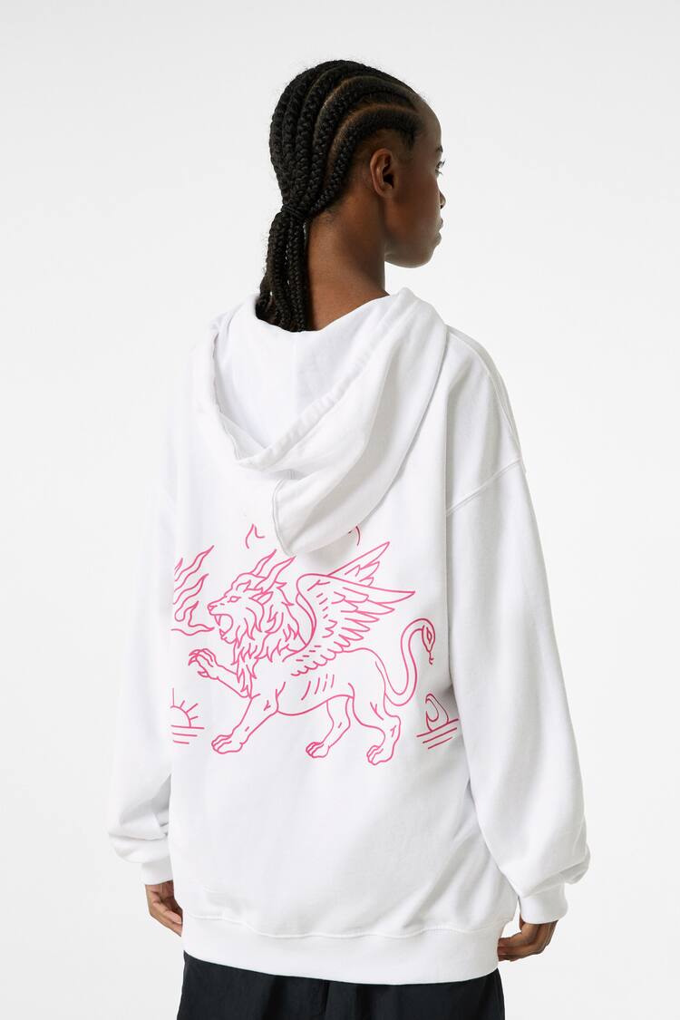 Hoodie with a lion Fanatic print