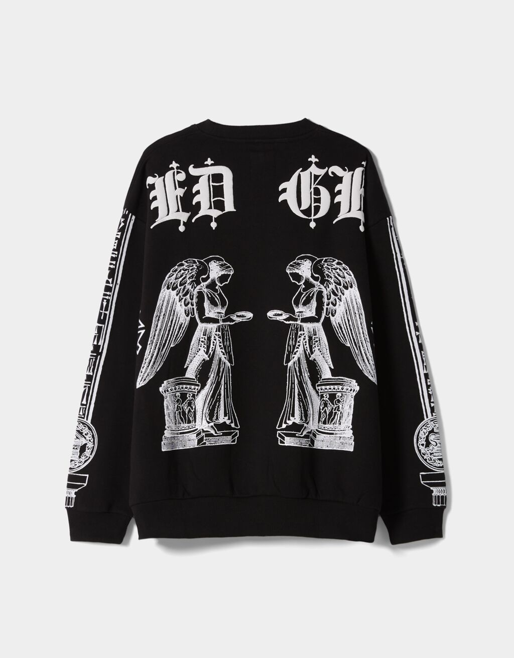 Dark punk print oversize sweatshirt
