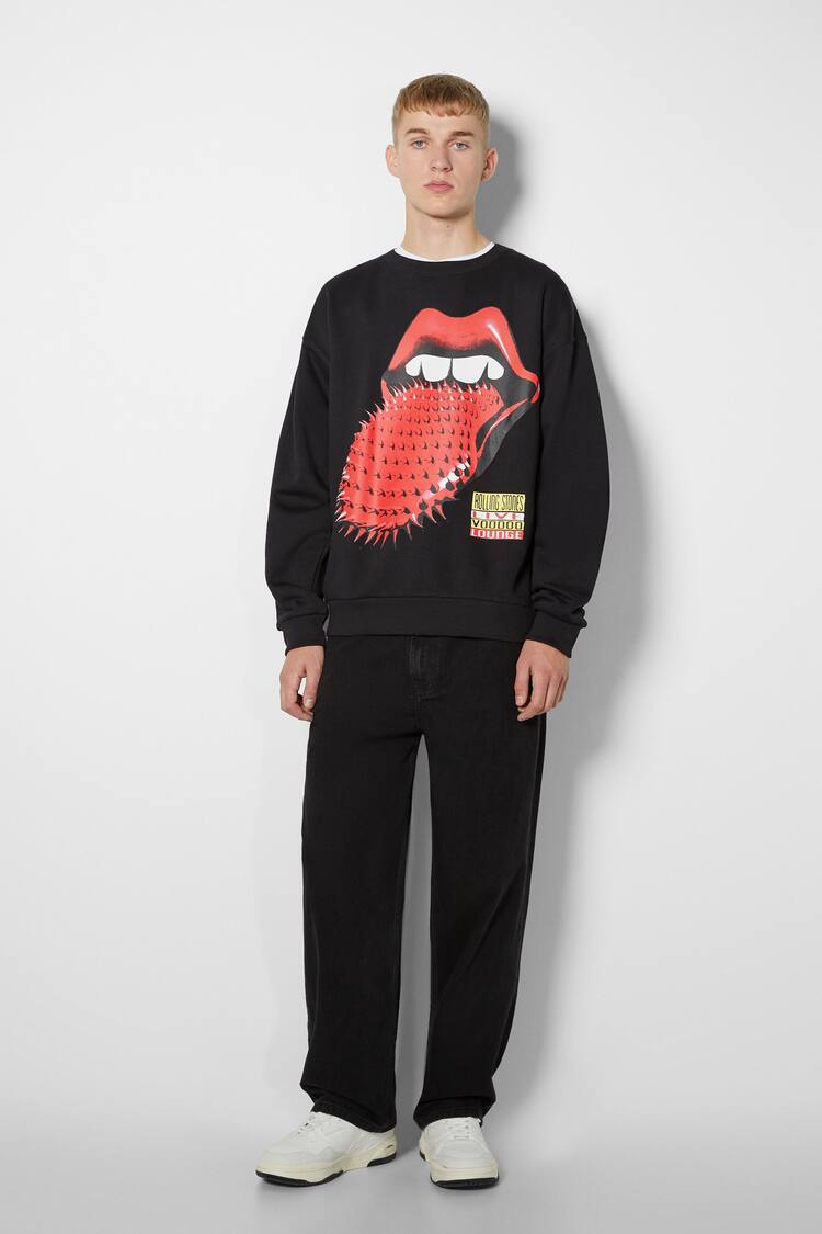 Sweatshirt com estampado dos Rolling Stones