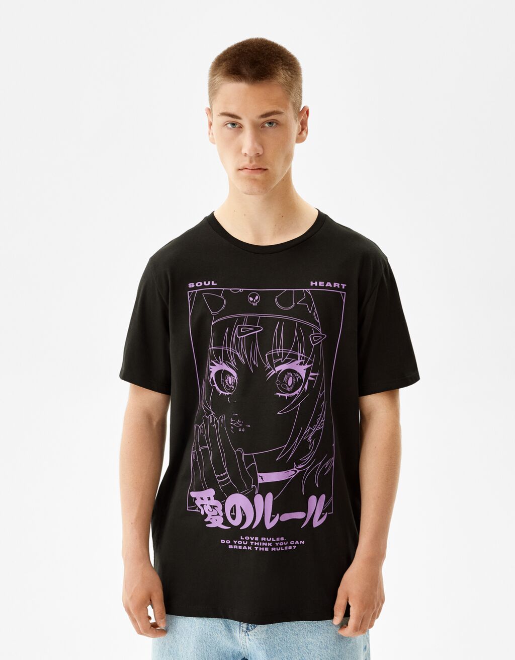 T-Shirt mit Animé-Print