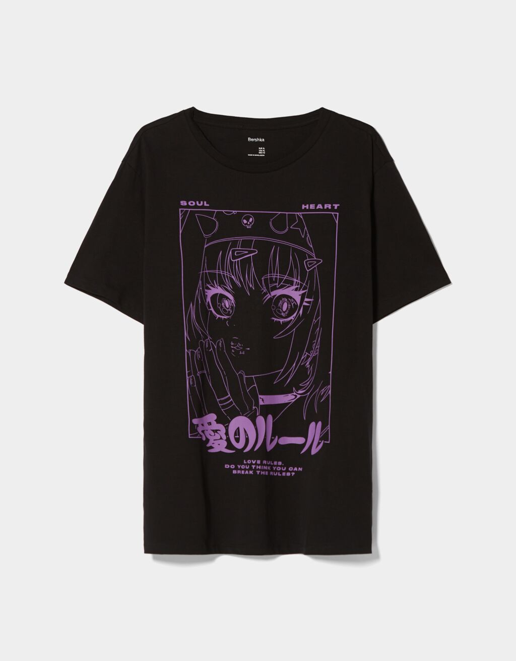 T-shirt met anime-print en korte mouw