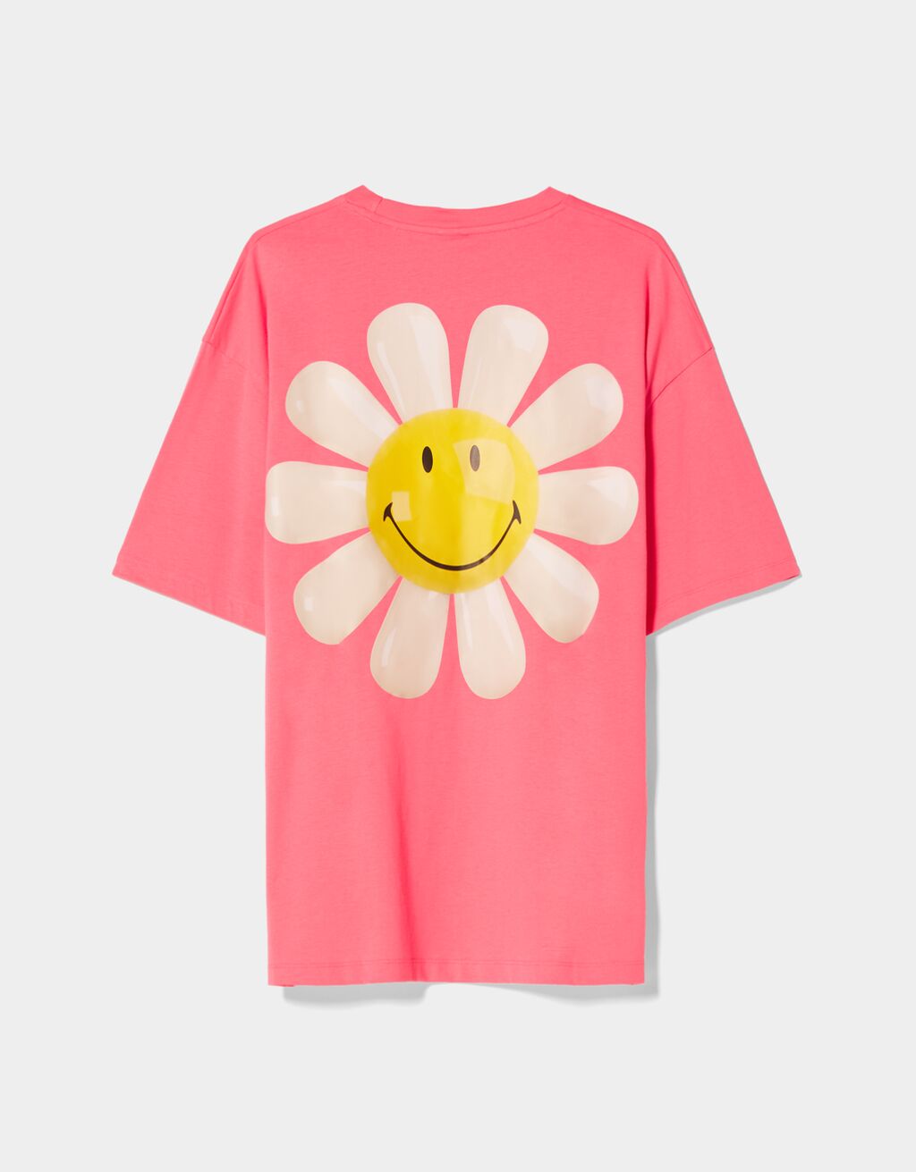 Kurzarm-Oversize-T-Shirt mit Smiley®