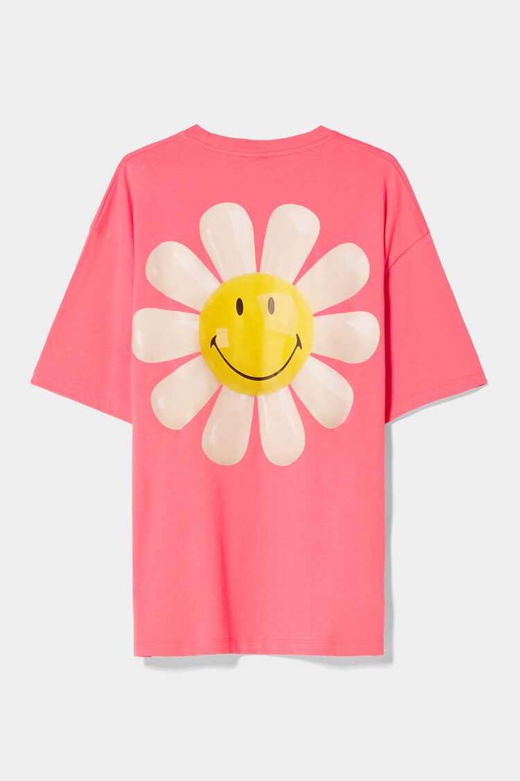 Oversized, kortærmet Smiley® T-shirt