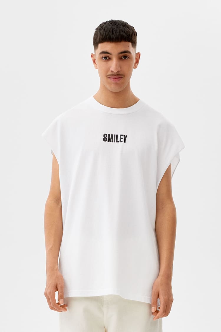 Camiseta sin mangas worker oversize Smiley®
