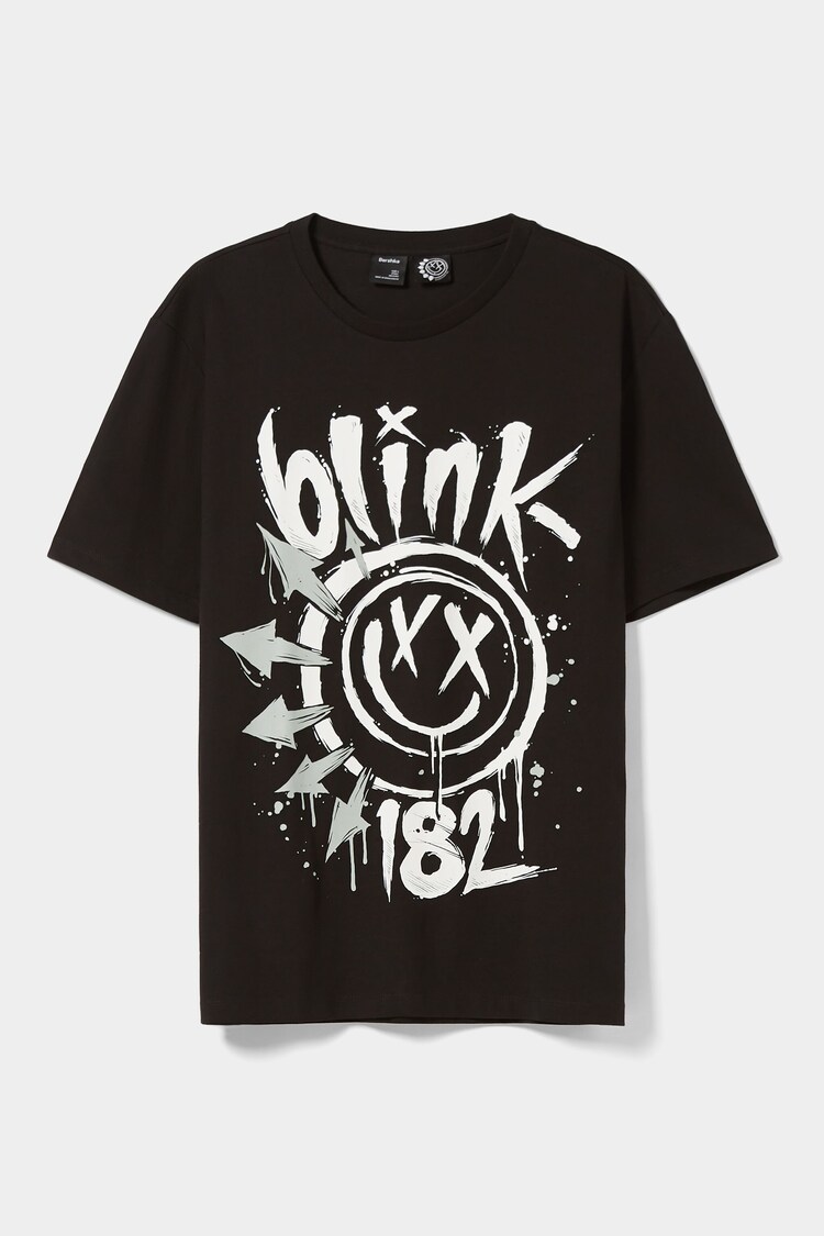 Krekliņš ‘regular fit’ ar ‘Blink 182’ apdruku un īsām piedurknēm