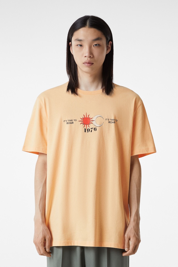 Kortærmet, afslappet T-shirt med print