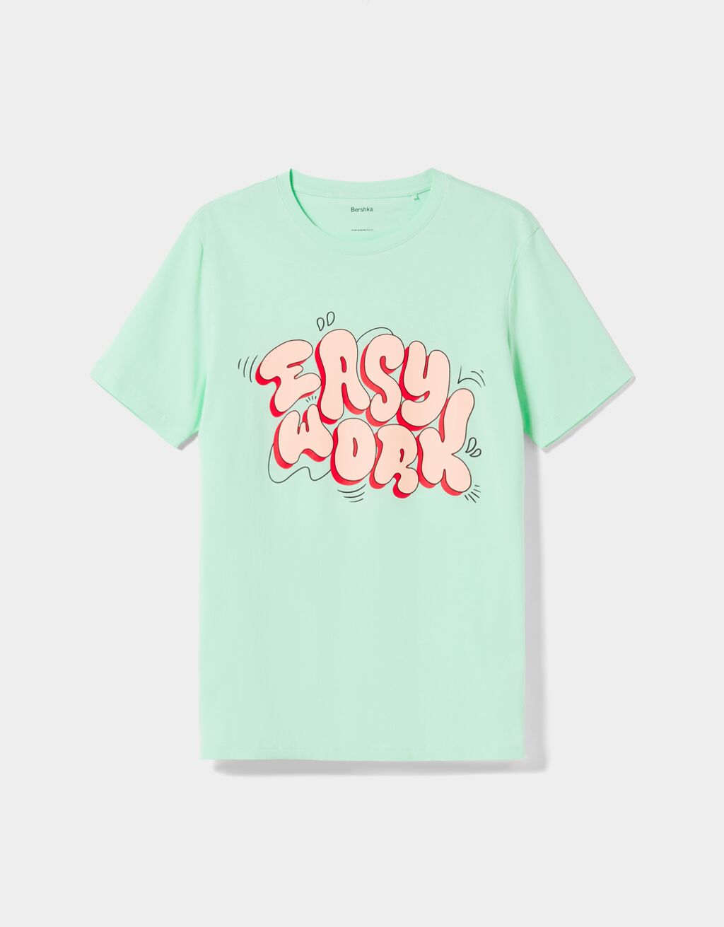 Regular-fit short sleeve T-shirt with slogan print