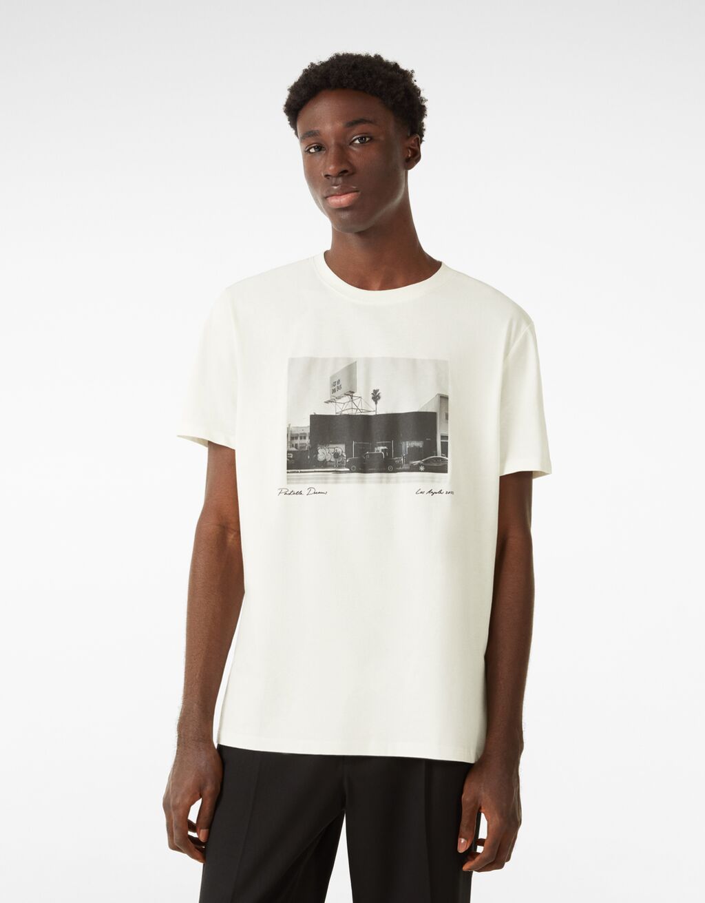 T-shirt manches courtes regular imprimé photo - Tee-shirts - Homme