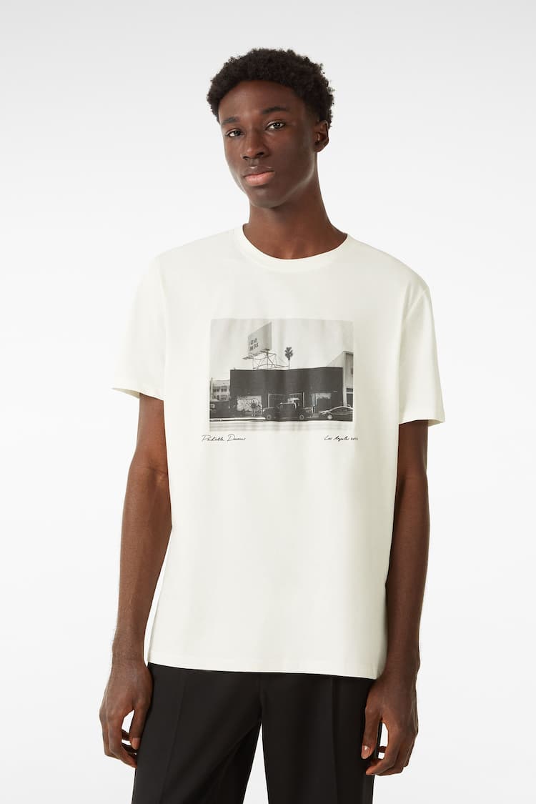 T-shirt manches courtes regular imprimé photo