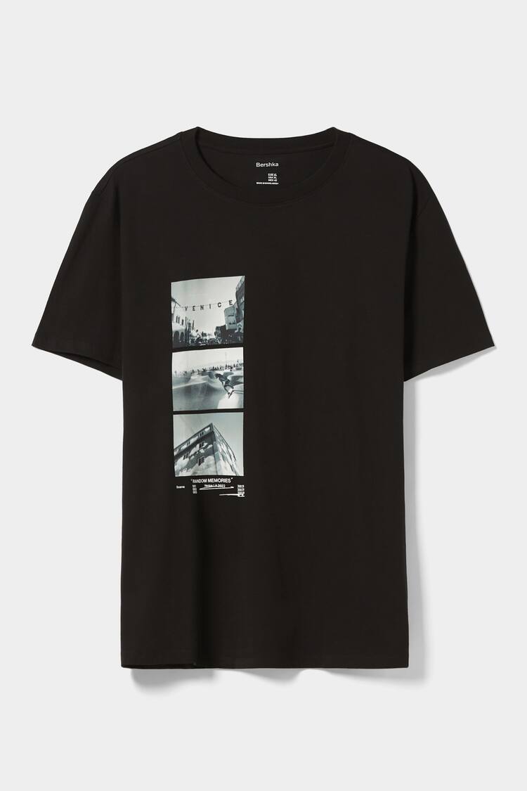 Camiseta manga corta regular fit print fotográfico