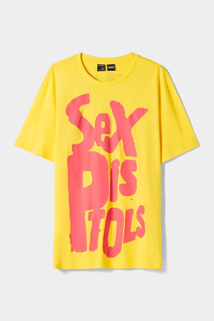 T-shirt manga curta regular fit estampado Sex Pistols