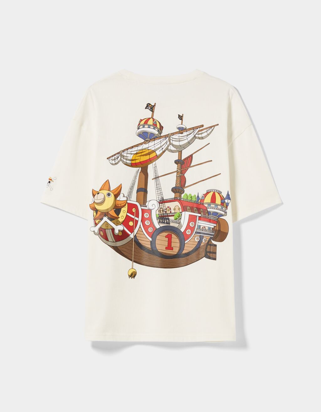 Vidutinio platumo „One Piece“ marškinėliai su trumpomis rankovėmis