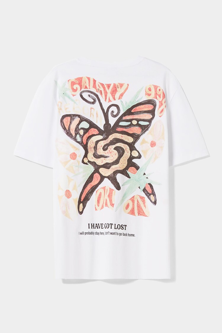 Regular fit short sleeve T-shirt with an art print