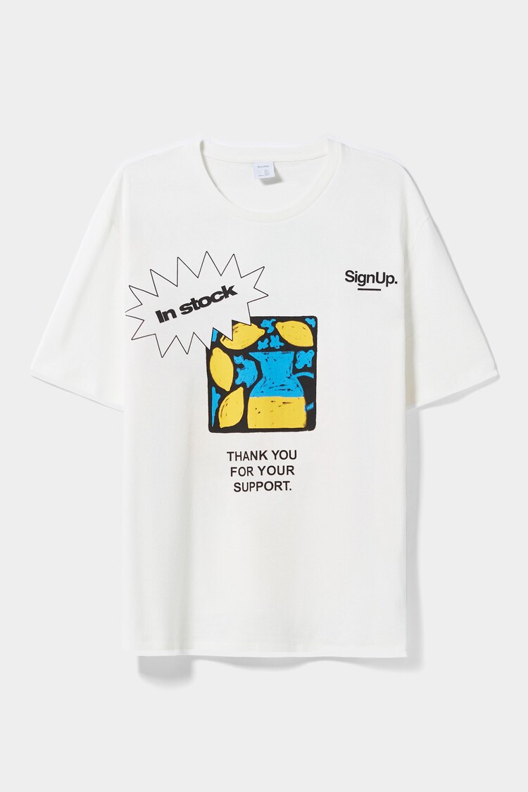 Print regular fit short sleeve T-shirt