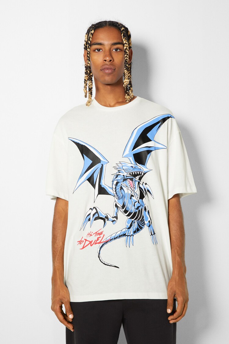 Short sleeve boxy fit T-shirt with a Yu-Gi-Oh! print