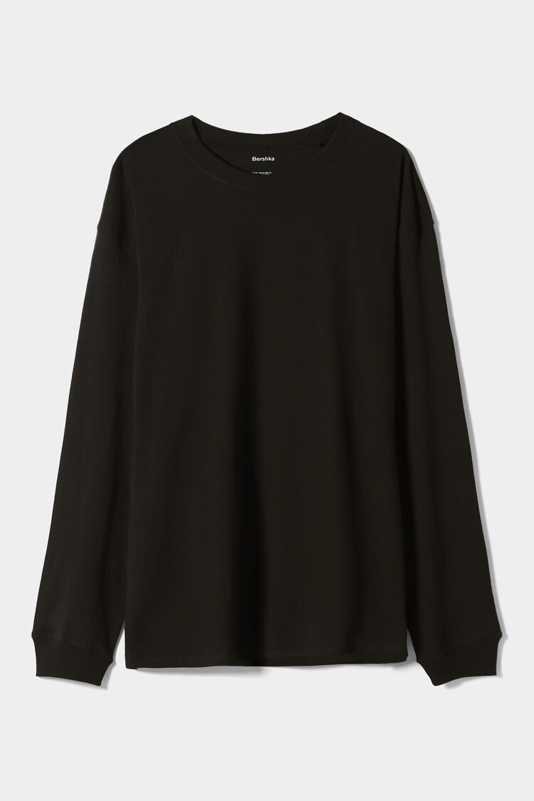 Oversize long sleeve T-shirt with print