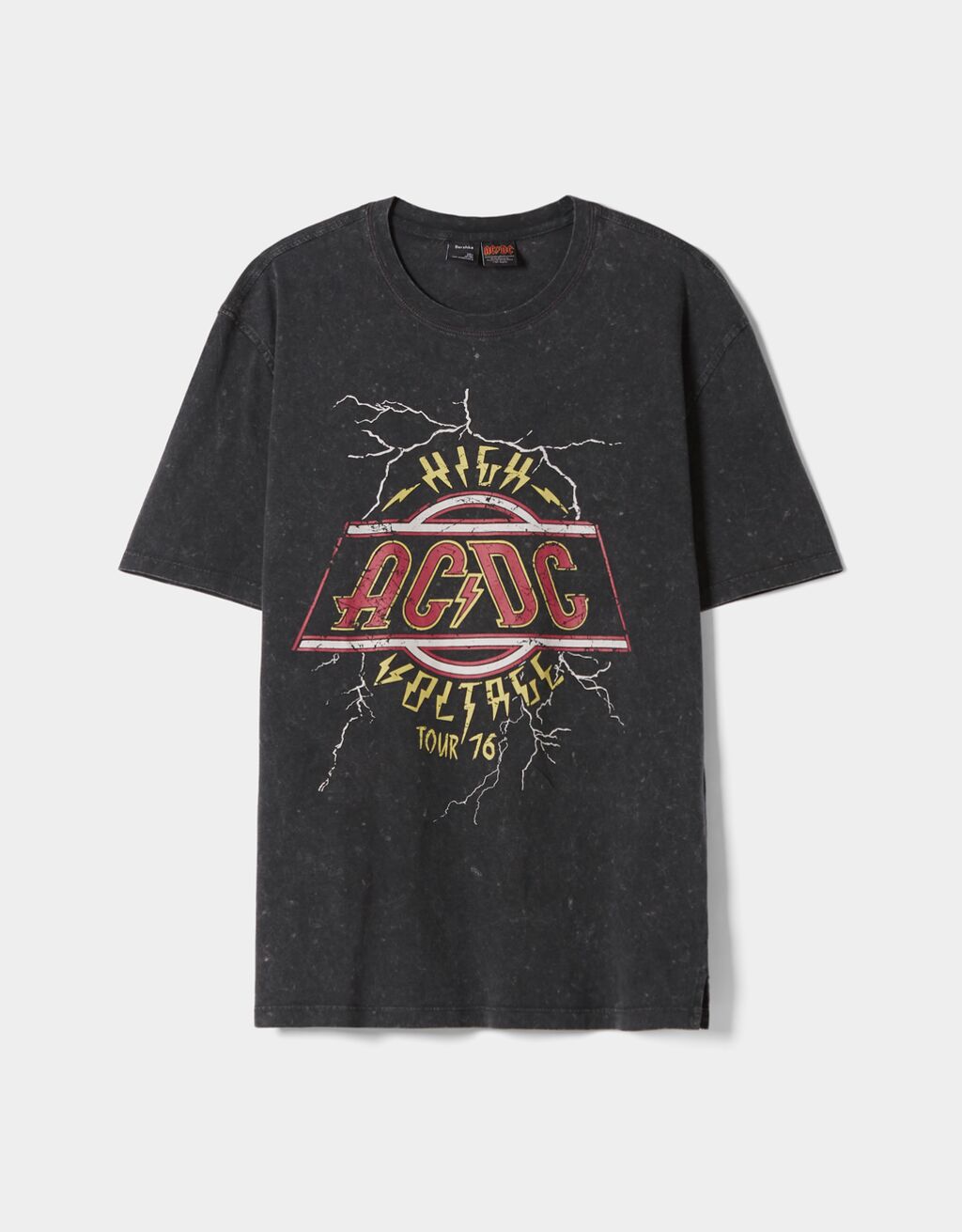 Regular fit T-shirt met AC-DC print en korte mouw