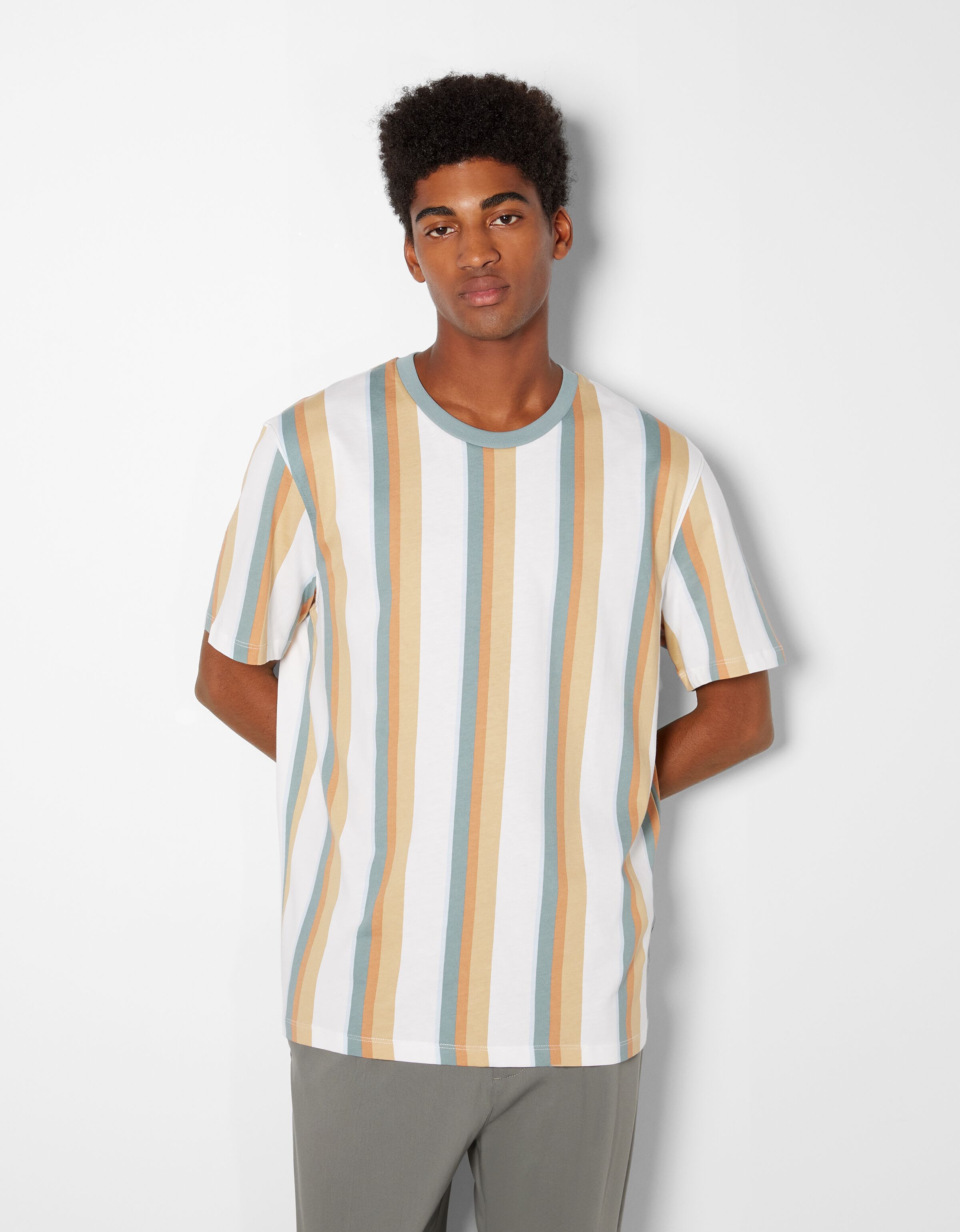 pull and bear striped t shirt
