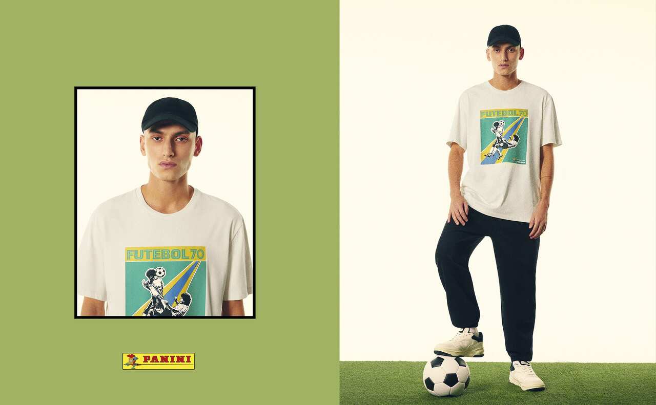 Regular-fit short sleeve T-shirt with Panini Futbol 82 print