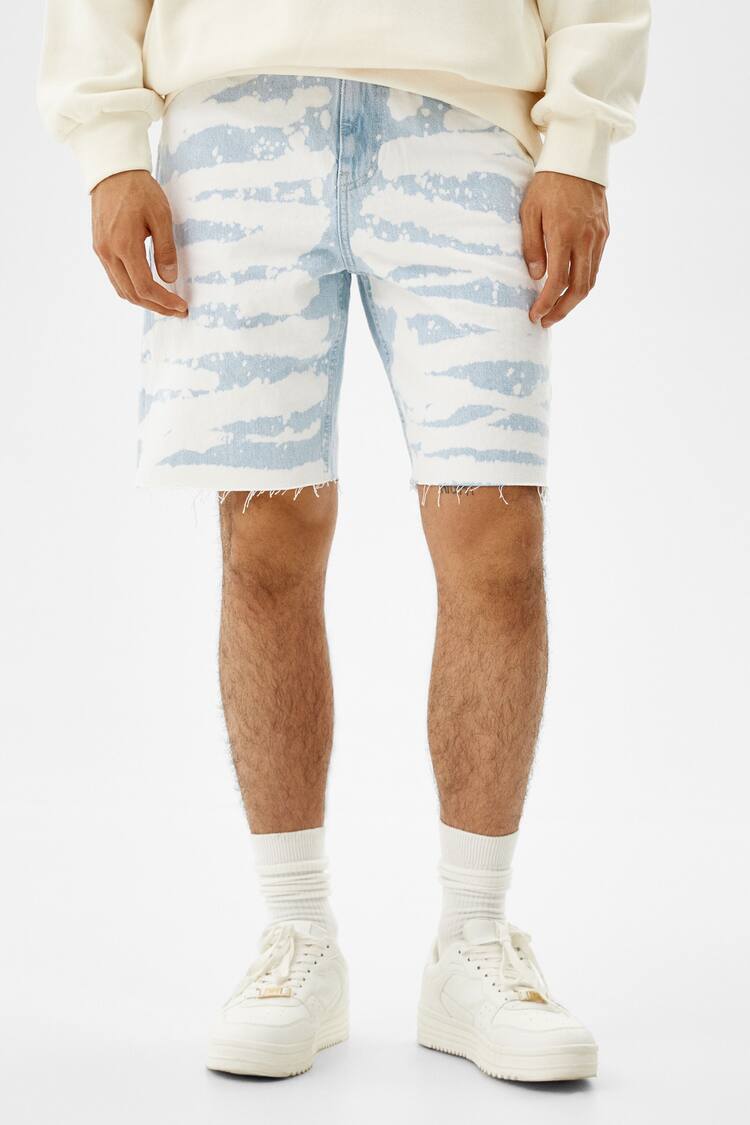 Tie-dye Bermuda shorts