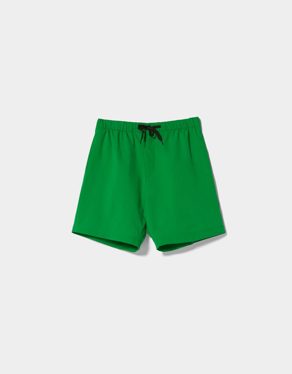 Oversize semi-jogger nylon effect Bermuda shorts