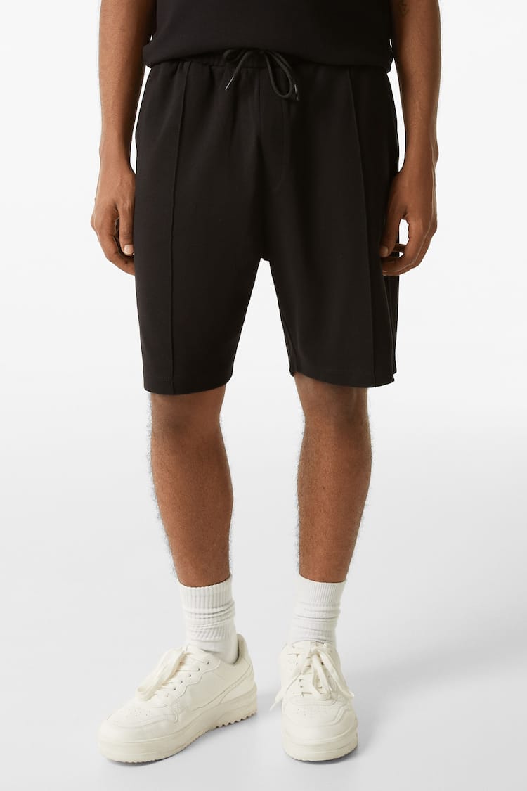 Cotton interlock Bermuda shorts