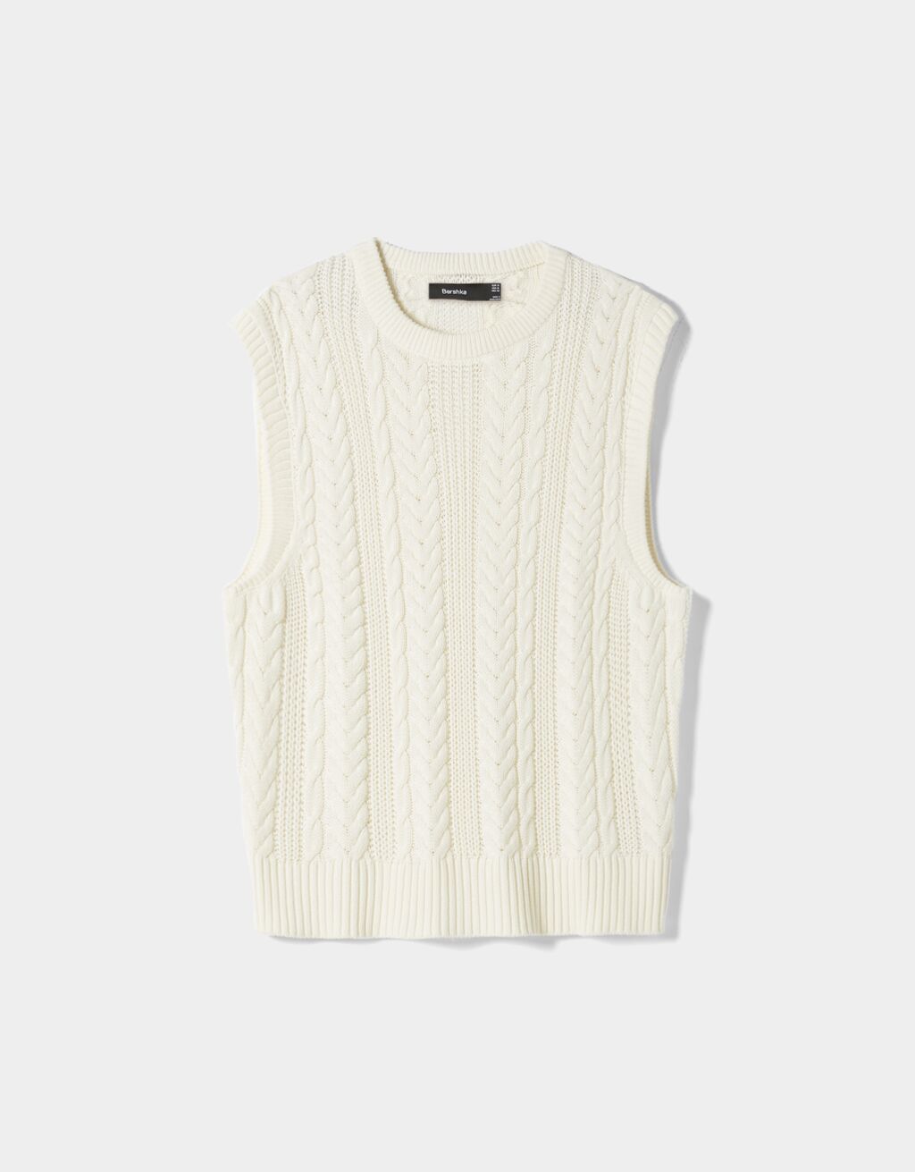 Short cable-knit vest