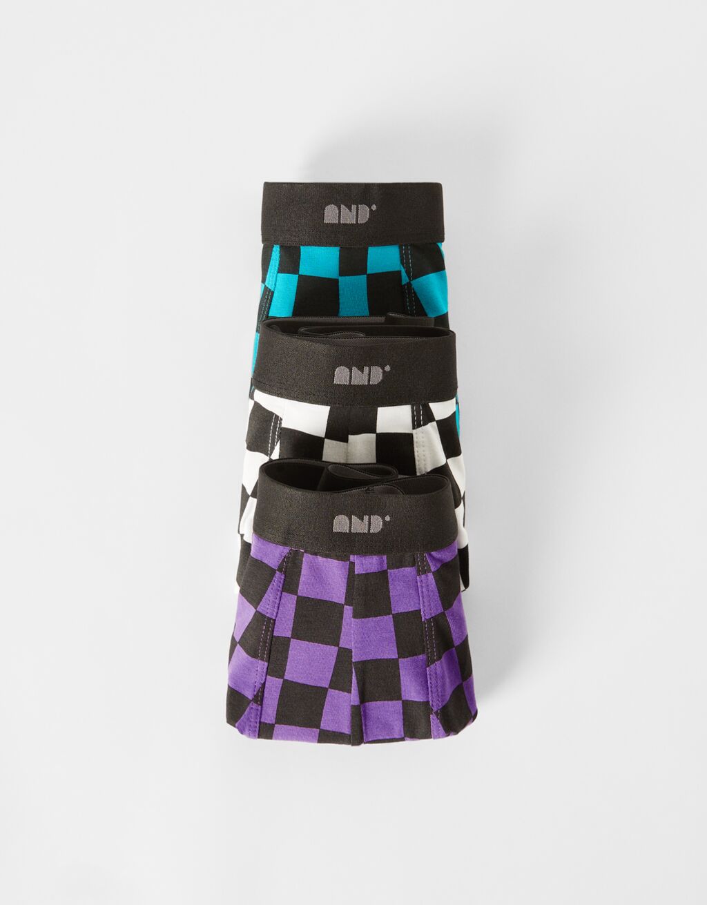 3-pack of chequered print boxers