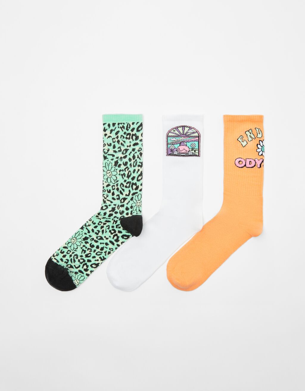 Set of 3 animal print socks