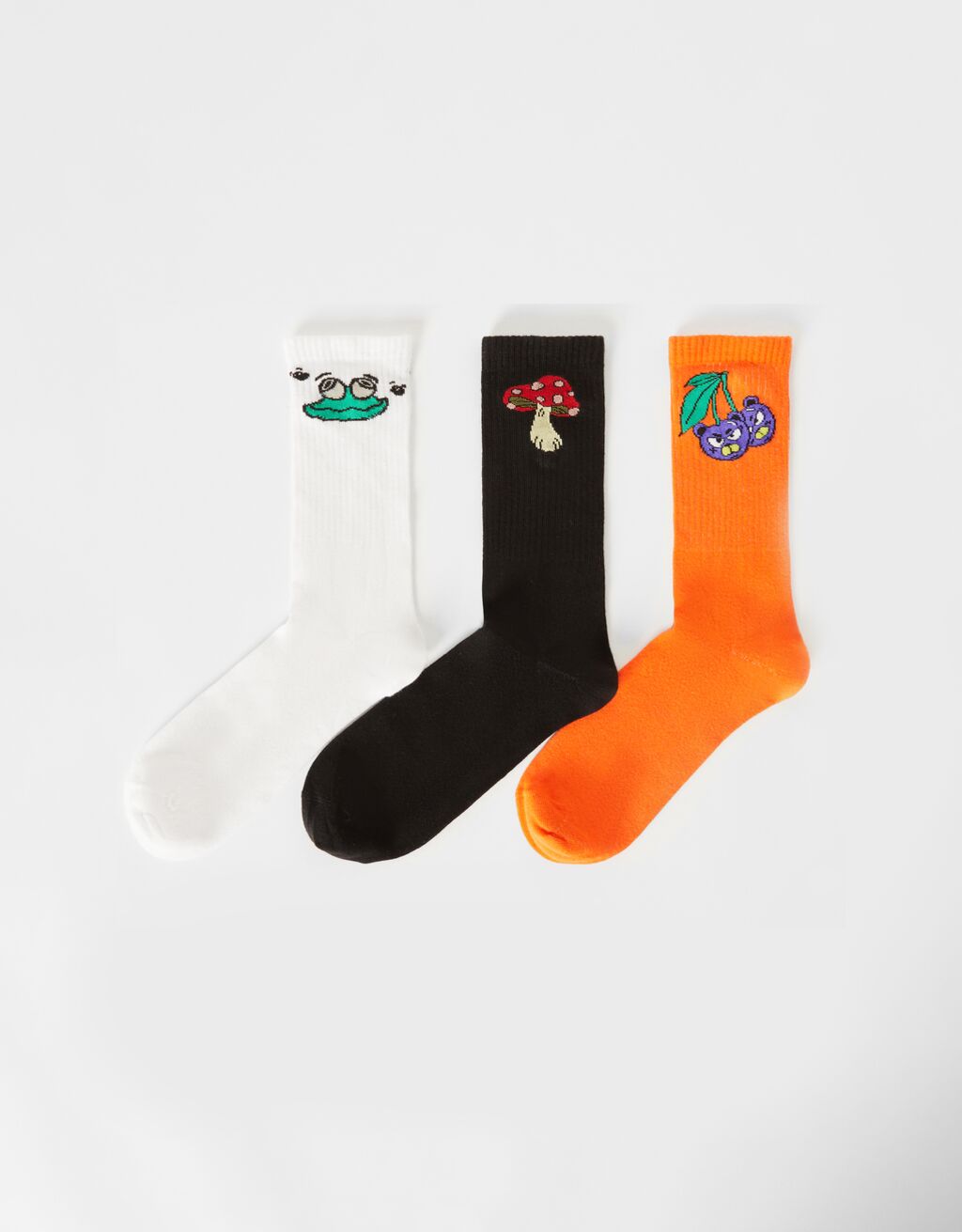Комплект 3 чифта къси чорапи със забавни щампи