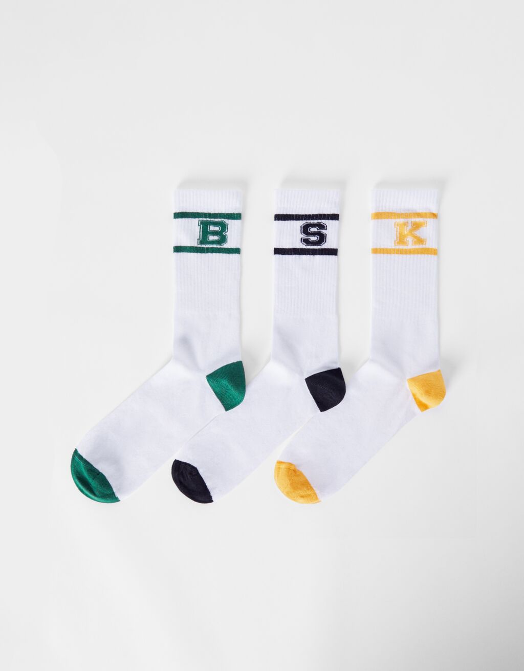 Комплект от 3 чифта чорапи в колежански стил