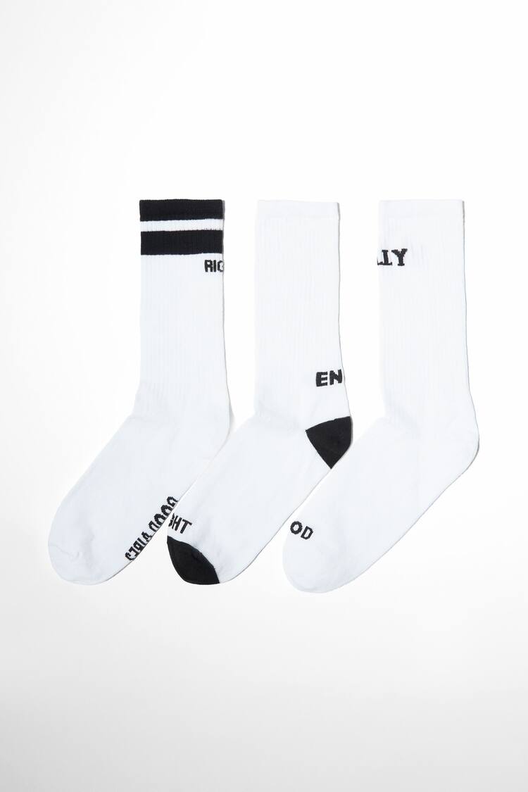 Pack of 3 pairs of socks with slogan