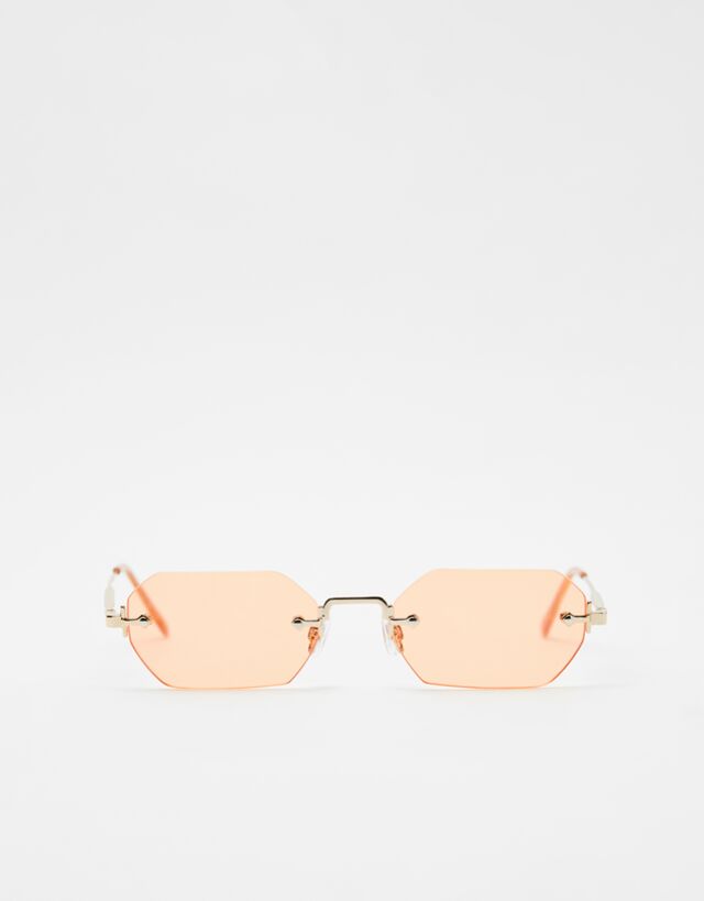 bershka hexagonal sunglasses