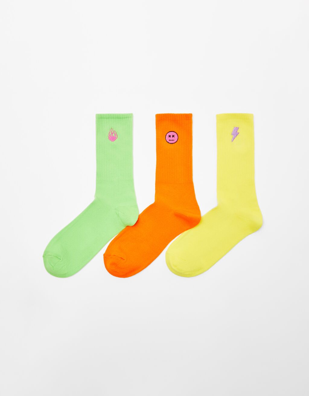 Σετ με 3 ζεύγη κάλτσες color block