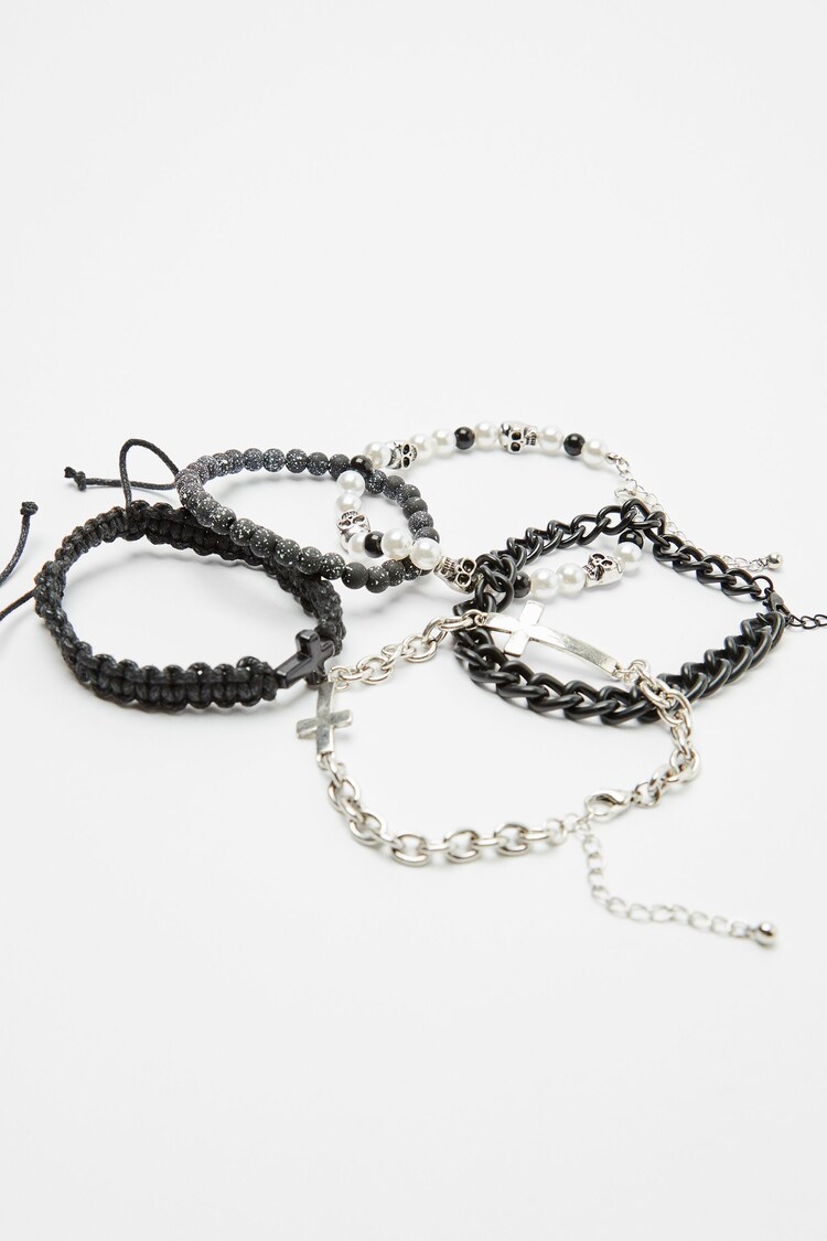 Set of 5 cross bracelets