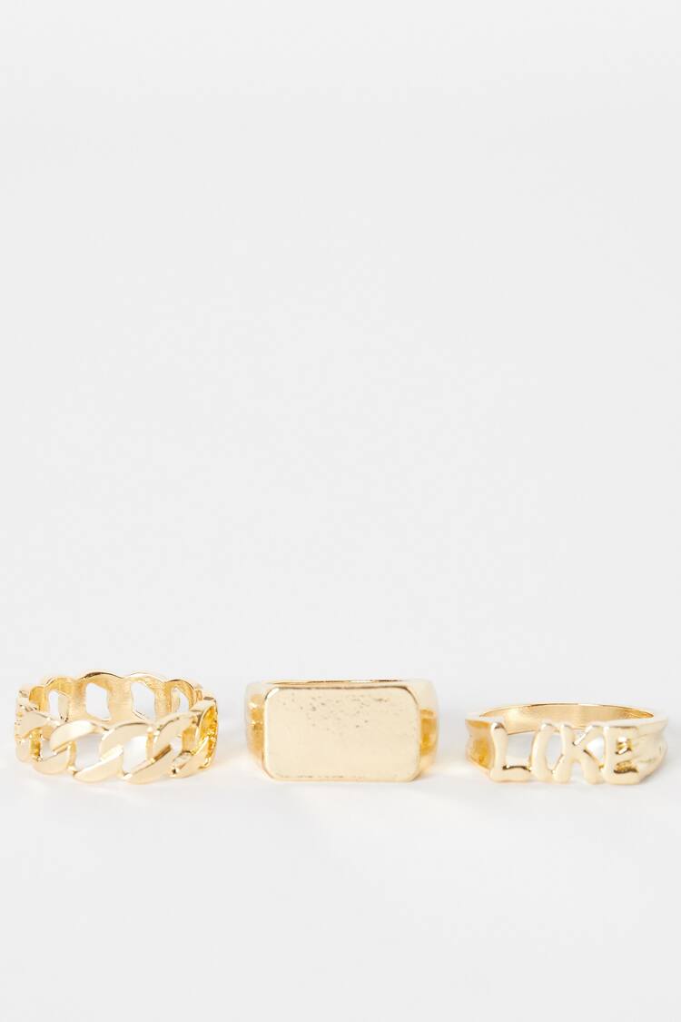Set of 3 rings with details