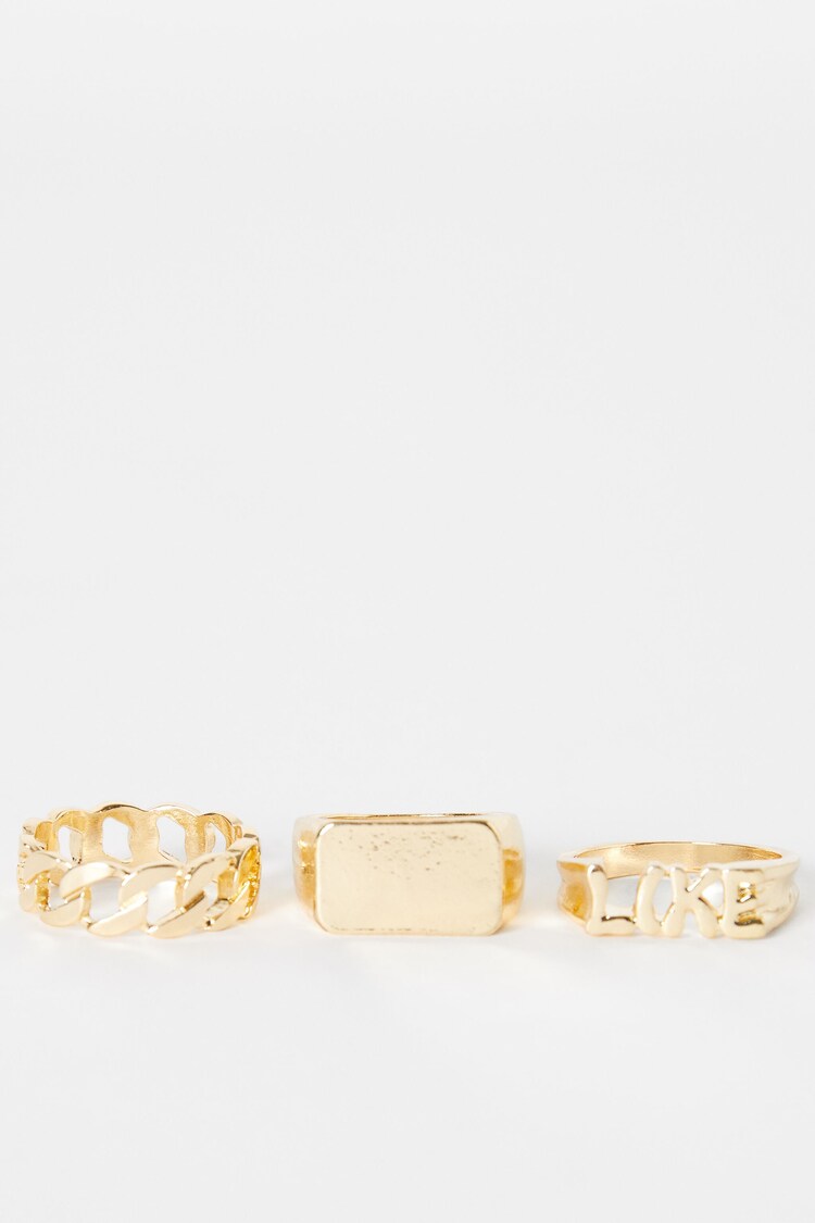 Set of 3 rings with details